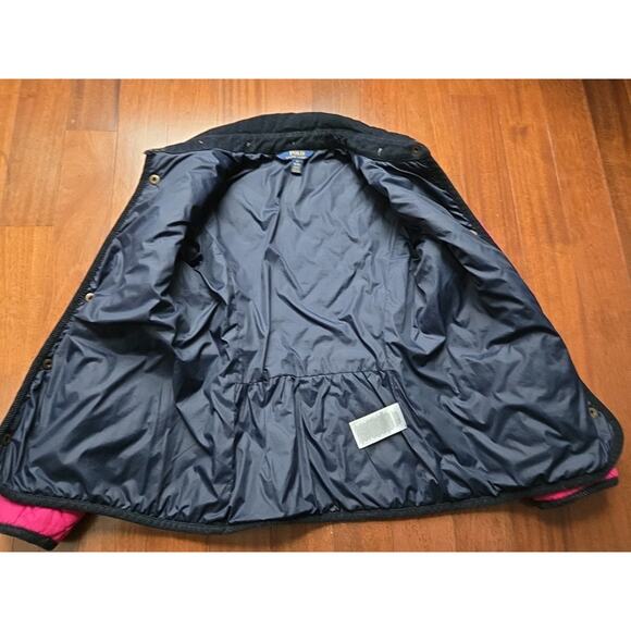 Polo Ralph Lauren Girls Size M 8-10 Pink And Blue quilted Coat - Picture 4 of 8